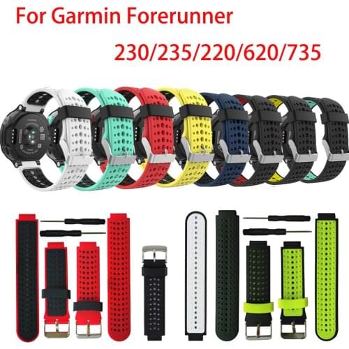 Replacement Silicone Watch Wrist Band Strap for Garmin Forerunner 235 630 230 735 Watch Wristbands Bracelet Smart Accessories