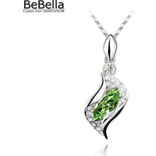 BeBella soft curve crystal pendant necklace Made with Austrian Crystals from Swarovski for women gift