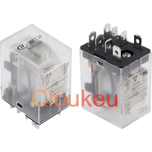 25Pcs Relay JQX-13F- HF13F-005 012 024 A220-2Z13 5V 12V 24V 220V 10A 8pin