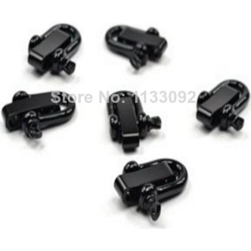 30Packs/lot free ship Black Stainless Steel ADJUSTABLE Shackle - D and Bow Style Great for Paracord Bracelets LOOK