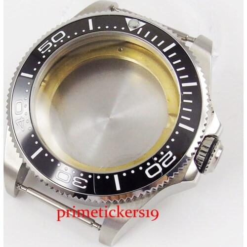 43mm sapphire glass ceramic fit 2824 2836 NH35 NH36 movement watch case