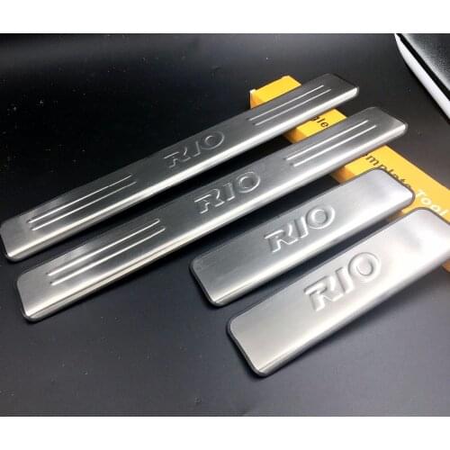 Case for for KIA RIO 2010 2011 2012 2013 2014 KIA RIO K2 l door sill stainless stee 4pcs/set KIA accessories RIO styling