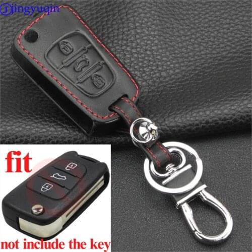 Maizhi 3 Button Remote Leather Key Case for Kia RIO K2 K5 Sportage Sorento for Hyundai i20 i30 i35 iX20 iX35 Solaris Verna FOB