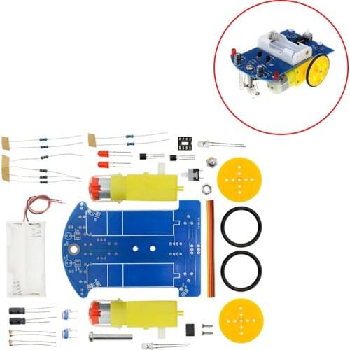 D2-1 Intelligent Tracking Line Smart Car DIY Kit TT Motor Electronic DIY Kit Smart Patrol Automobile Parts DIY Electronic