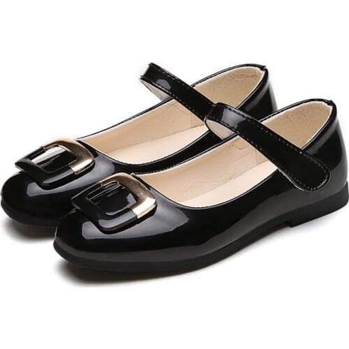 Children Princess Leather Shoes Pu 5 Colors Casual Baby Girls Fashion Brand Sport Shoes Kids Ballerina Flats Party Dance Shoe