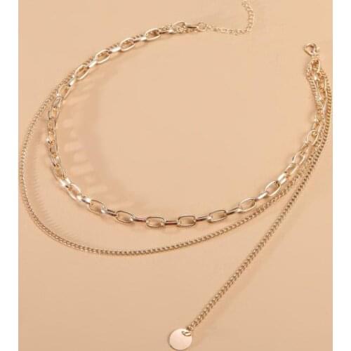 European And American Necklaces Fashion New Necklace Personality Cold Trend Street Hip Hop Niche Clavicle Chain Double Necklaces