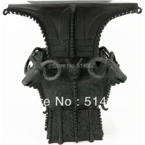 FENGSHUI ANTIQUE CHINESE BRONZE DING STATUES/ CHINESE DING Sculptures