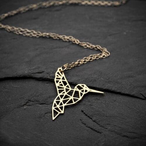 Hummingbird necklace, Bird pendant, hummingbird jewelry