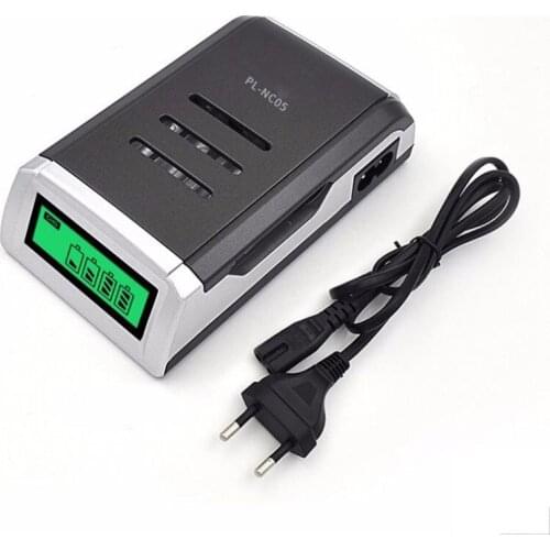 LCD Display With 4 Slots Smart Intelligent Battery Charger For AA / AAA NiCd NiMh Rechargeable Batteries (EU Plug)