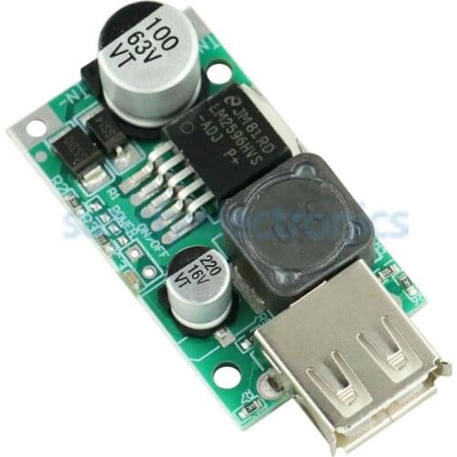LM2596HV DC-DC Step Down Buck 5V USB Charger Converter Module 9V 12V 24V 36V 48V to 5V 3A 15W