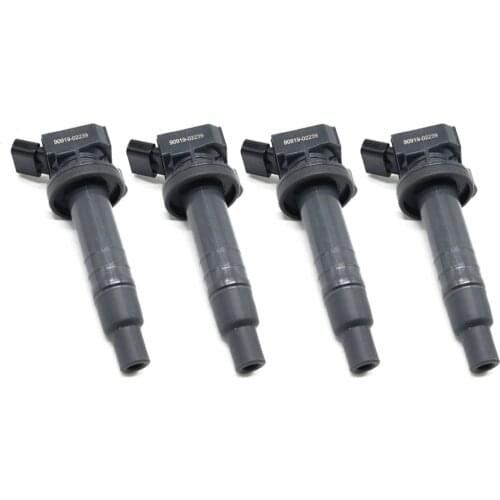 Set of 4 Ignition Coils For 2000-2005 Toyota Celica Corolla Matrix MR2 1.8L Good Quality Repair Kit 90919-02239 9091902239