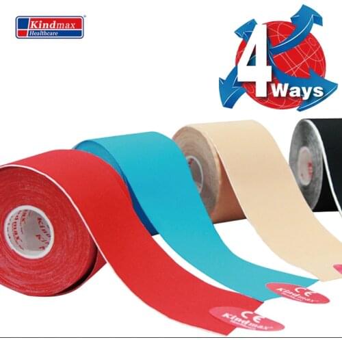 Kindmax High-Elastic Nylon Athletic Kinesiology Recovery Tape for Muscle Support,Four-sides Stretch 60% 5cmx5m Roll