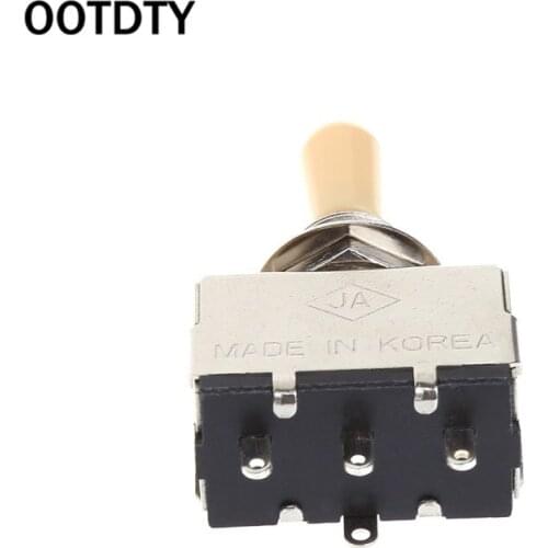 OOTDTY 3 Way Closed Toggle Switch Box Style Chrome For Electric Guitar Cream Knob