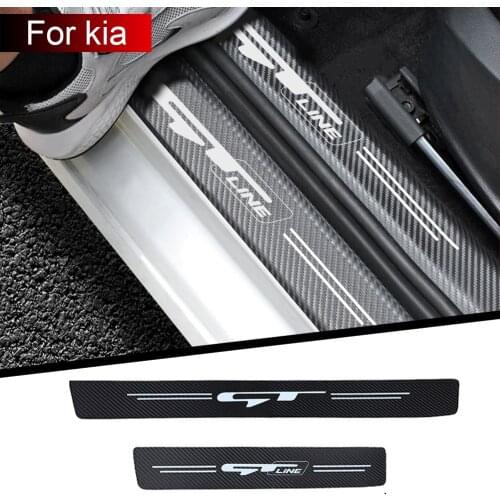 4pcs car threshold Protect Car stickers for kia gt gtline ceed Forte RIO STINGER Seltos K3 KX5 K4 K5 Car sticker Car Accessories