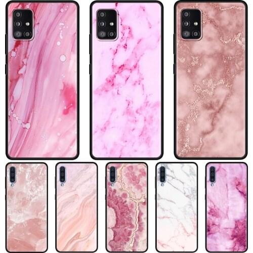Chic Pink Marble Phone Case for Samsung Galaxy A51 A21s A12 A71 A31 A52 A32 5G A02s A72 A41 A11 A51 A42 A7 Cover