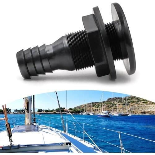 3/4" Hose Plastic Thru-Hull Bilge Fitting Bilge Pump Drain Vent Hose Fitting For Boats Marine Yacht RV Camper Truck Speedboat