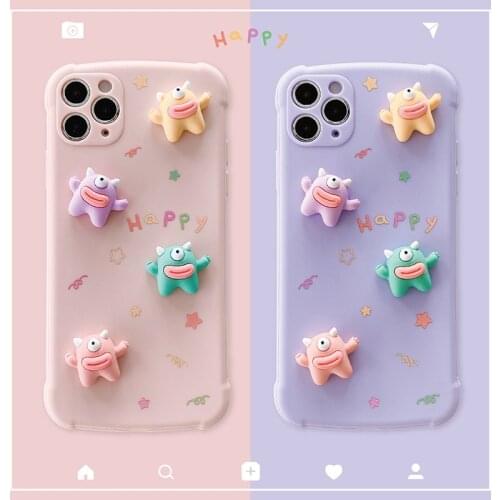 Super cute 3D One-eyed Elves Soft silicon phone case for apple iphone 7 8 Plus X XS XR MAX 11 Pro SE military Anti-fall cover