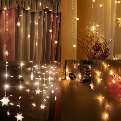 4M 96LEDs Santa Claus Snowflake Tree LED Light String Christmas Home Decoration 2020 Christmas Ornament Gift for New Year