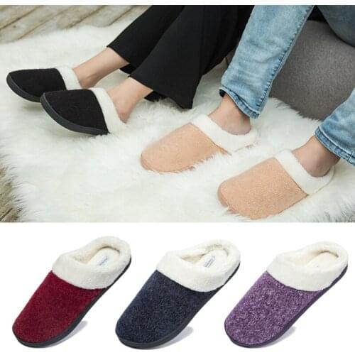 Winter Women Slippers Cotton Warm Slippers Home Soft slippers Plush Anti Slip Lovers Indoor Shoes Women Fur Slides Ladies Shoes