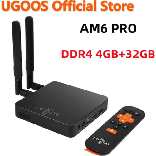 UGOOS AM6 2GB DDR4 16GB Amlogic S922X Smart Android 9.0 TV Box 2.4G 5G WiFi 1000M LAN Bluetooth 4K HD Media Player 2G16G AM6