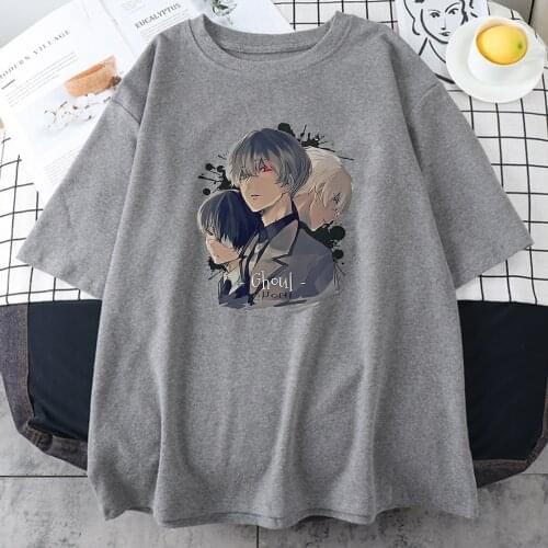 Anime Tokyo Ghoul Printing Female t-Shirts Summer Plus Size Clothing o-Neck Casual Style Tee Shirts Fashion Soft Women Tshirt