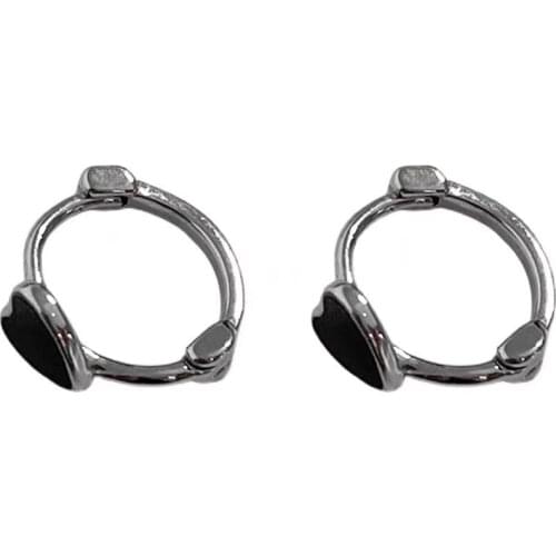 POTCET Womens Square Love Stud Earrings Geometric Fashion Retro Hip Hop Personality Party Jewelry