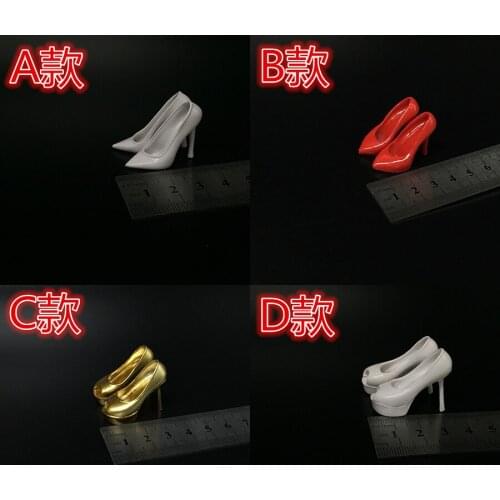 1:6 high-heeled shoes female soldiers female dolls heightening shoes multiple colors specifications in stock