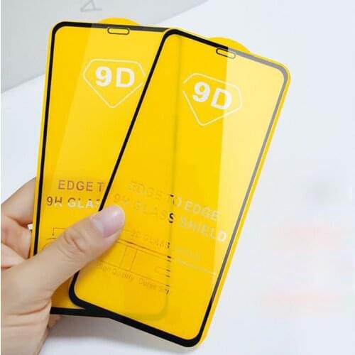 10pcs 9D full glue tempered glass screen protector for iphone 12 Pro 11 max xs x xr 6s 7 8 Plus film protectors saver guard
