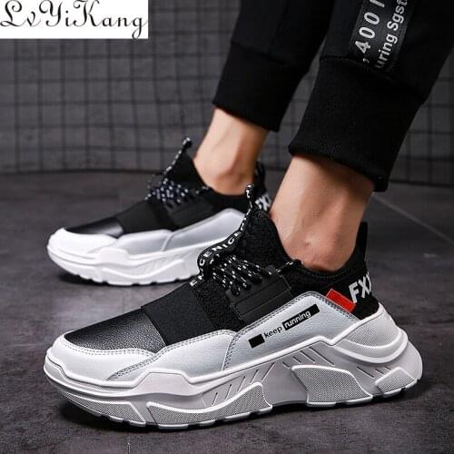 2019 Male Lace-up Men Sneakers High Quality Man Non Slip Comfortable Casual Shoes Mesh Sneakers Breathable Outdoor Walking Shoes