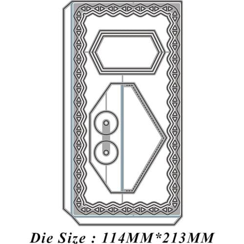 2021 Christmas Cut Die Long Rectangular Envelope Frame Metal Cutting Dies Diy Molds Scrapbooking Paper Making Die Cuts Crafts