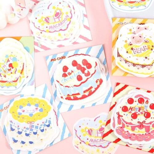 30 Sheets Kawaii Cake Memo Pad Note Paper DIY Scrapbooking Diary Notepad Sticky Notes Creative Stationery Office Supplies