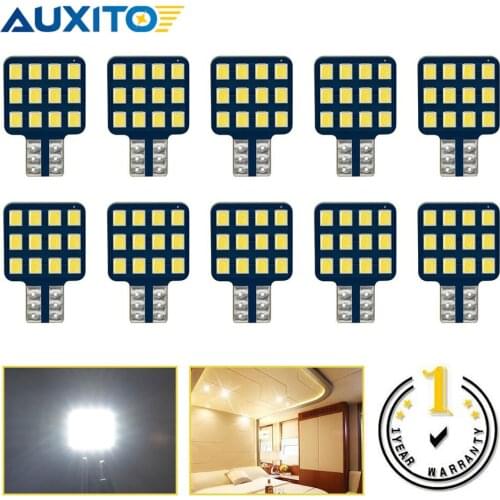 AUXITO 10Pcs 921 RV T10 LED 24V 12V 194 168 Bulb For Trailer Boat Camper Trunk Motorhome Dome Car Interior Light White 2835 SMD