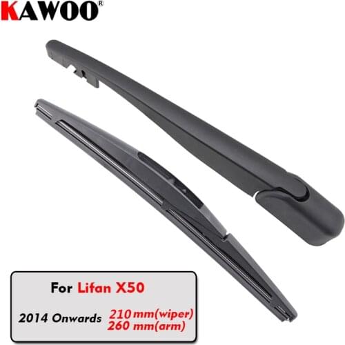 KAWOO Car Rear Wiper Blades Back Window Wipers Arm For Lifan X50 Hatchback (2014 Onwards) 255mm Auto Windscreen Blade Styling