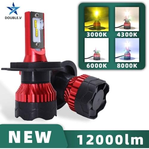 Car Led Lamp 3000K 4300K 6000K H7 Led H4 H11 Led Headlights 12V Bulb Lampada H1R2 H1 H3 9005 HB3 9006 HB4 Bombilla H27 Fog Light