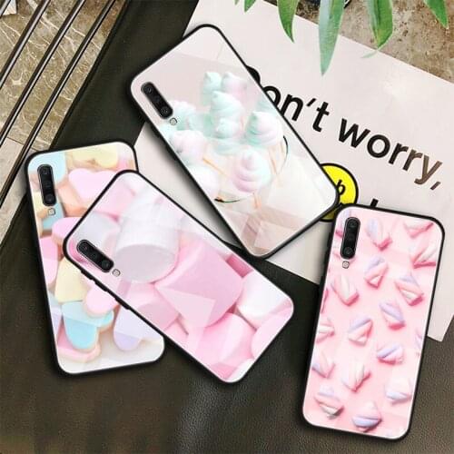 Color art marshmallow Tempered Glass Case For Samsung Galaxy A10S A10E A20S A20E A30S A40 A50S A60 A70 A80 A90 A6 A7 A8 Shell
