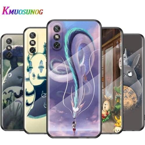 Anime Spirited Away For Huawei Y6 Y7 Y9 Y5P Y6P Y8S Y8P Y9A P Smart Z 2019 2020 2021Tempered Glass Cover Phone Case