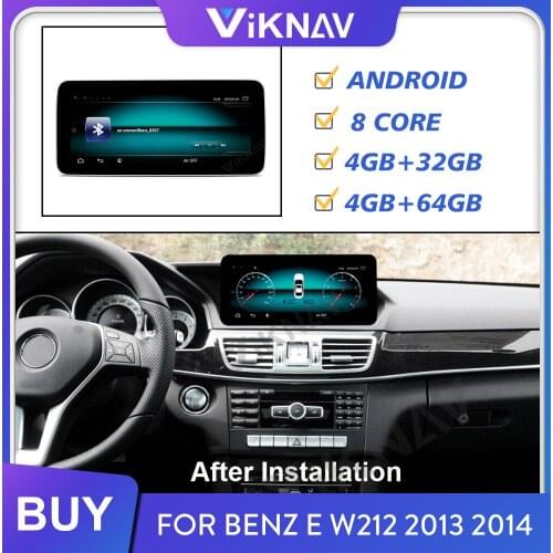 For-Benz E W212 2013 2014 car GPS navigation stereo video player multimedia radio tape recorder auto android system 10.25 inch
