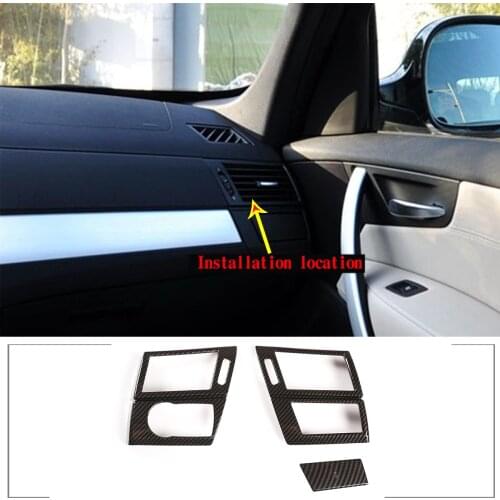 For BMW X3 E83 2003-2010 Car Styling ABS AC Front Air Outlet Frame Decoration Stickers Car Interior Accessories 3 Pcs