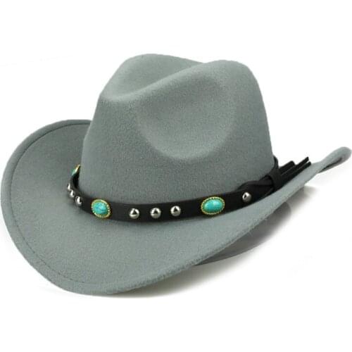 Gentleman Lady Jazz HatWestern Cowboy Cloche Church Sombrero Caps For Womens Mens Cowgirl With Four Seasons