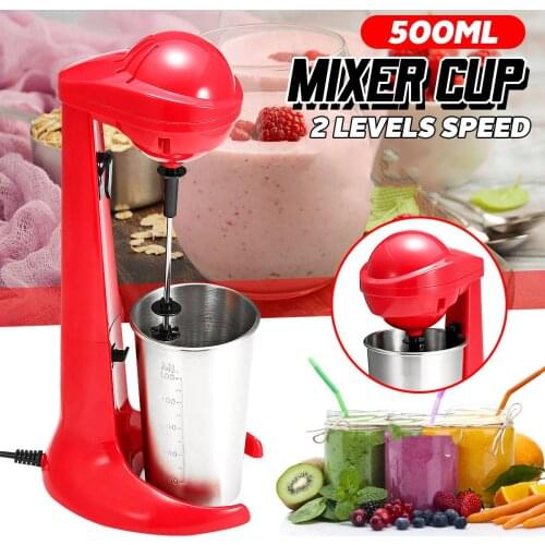 Milkshake Stirring Machine Electric Blender Milk Foam Shaker Coffee Drink Mixer Blender Stainless Steel Bubble Milkshake Maker