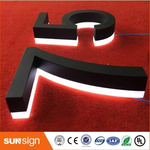 H15cm one letter House number UK style total white LED lights house numbers sign