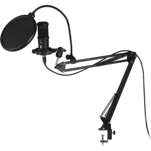 Game condenser microphone set 192K computer recording desktop live broadcast large diaphragm wired microphone