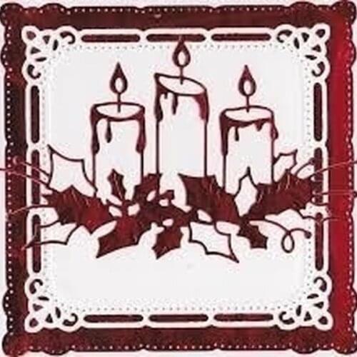 JMCRAFT Merry Christmas Candle Metal Cutting Dies DIY Scrapbook Handmade Paper Craft Metal Steel Template Dies