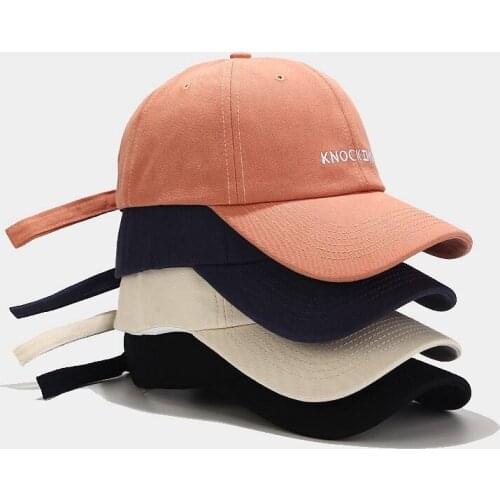 Korean Simple Outdoor Baseball Cap Sunscreen Sun Hat Fashion Adjustable Men Women Couple Student Letter Embroidery Hip Hop Hat