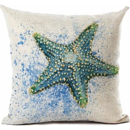 Fashion Flaxen Pillow CASE Octopus Seahorse Pillowcase Home Decor Decorative Cushion Cover Best Gift For Christmas Cojines