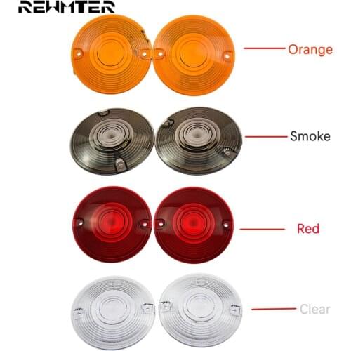 Motorcycle Turn Signal Light Lens Cover 2pcs Smoke/Red/Orange/Clear For Harley Touring 1986-2014 Road Electra Ultra Glide