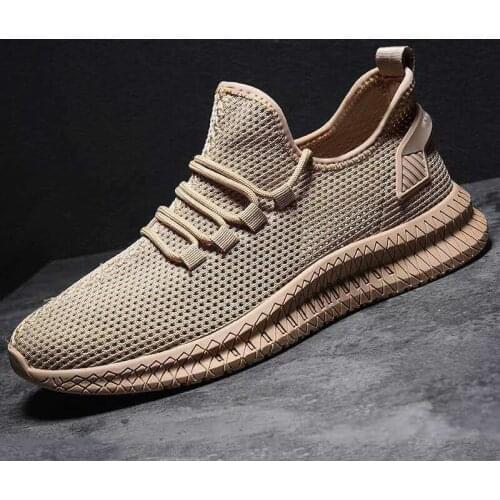 Men Running Shoes Lightweight Breathable Casual Sneakers Non-slip Outdoor Men Sneakers Mesh White Big Size Zapatillas De Deporte
