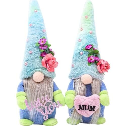 Mothers Day Gnome Plush Elf Doll Decorations, Mr and Mrs Handmade Scandinavian Tomte for Home Ornaments Decor
