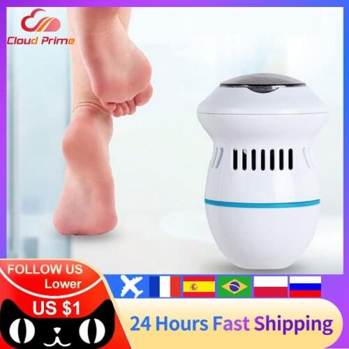 Portable Electric Vacuum Adsorption Foot Grinder Electronic Foot File Pedicure Tool Callus Remover Feet Care Sander with 2/4 Pcs