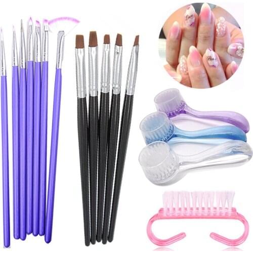 Professional Nail Art Dust Cleaning Brush for Nail Art Care UV Gel DIY Painting Drawing Pen Nail Polish Brushes Makeup Tools